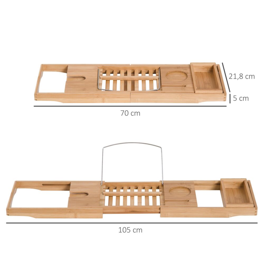 Bambu badkarsbricka – Förbättrad avslappningsupplevelse med justerbar och hållbar bambudesign