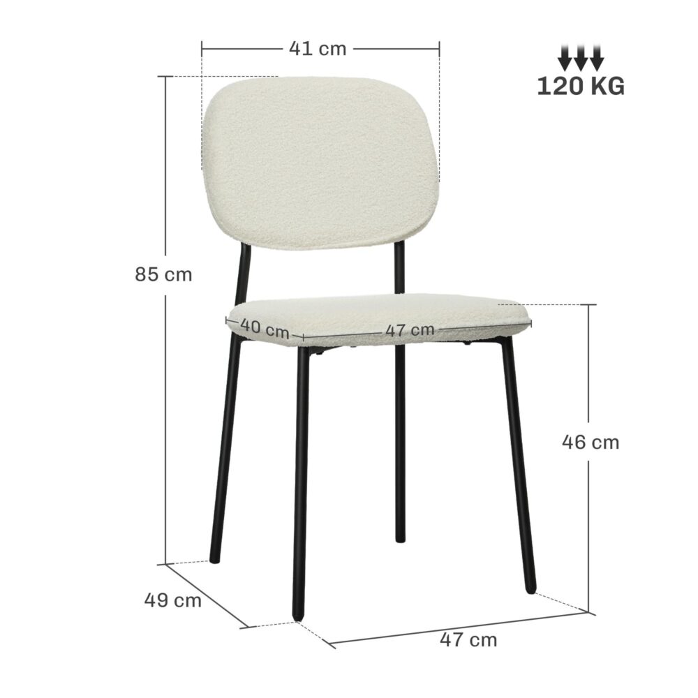 Matstolar set med 4 med ergonomisk komfort och modern elegans, sammetsklädd stol, stålben för matsal eller vardagsrum