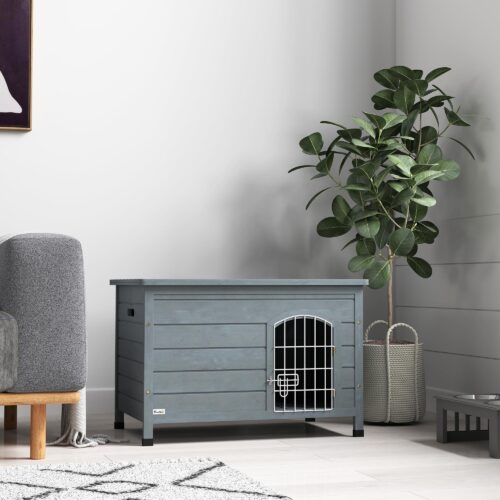 Vattentät hundkoja med tråddörrlås för små hundar och katter – enkel rengöringsdesign