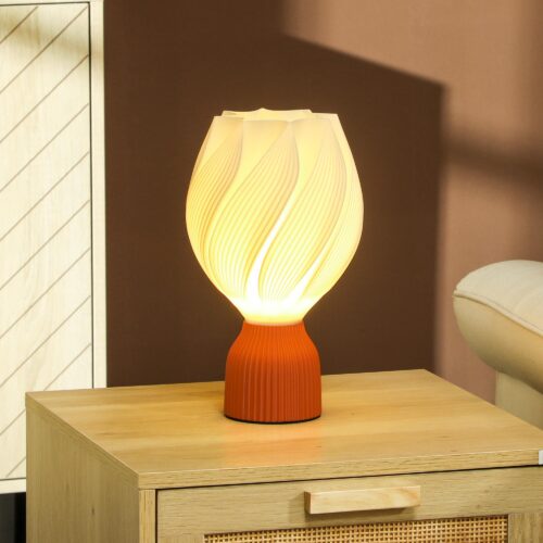 3D-printad blomliknande design | Energieffektiv LED-bordslampa med E27-sockel för flexibel belysning