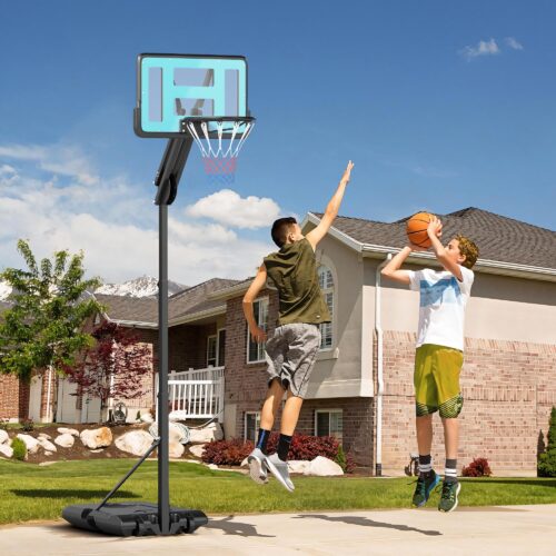 Justerbart stativ för basketkorgar med 146–236 cm höjdjustering och bärbar design