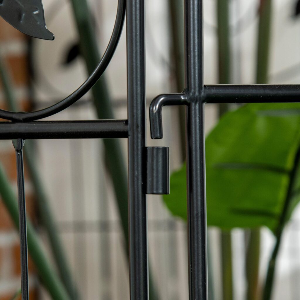 Elegant dekorativt trädgårdsstängselset med snabb och enkel installation - 4-panels nätstaket för trädgård, balkong eller terrass