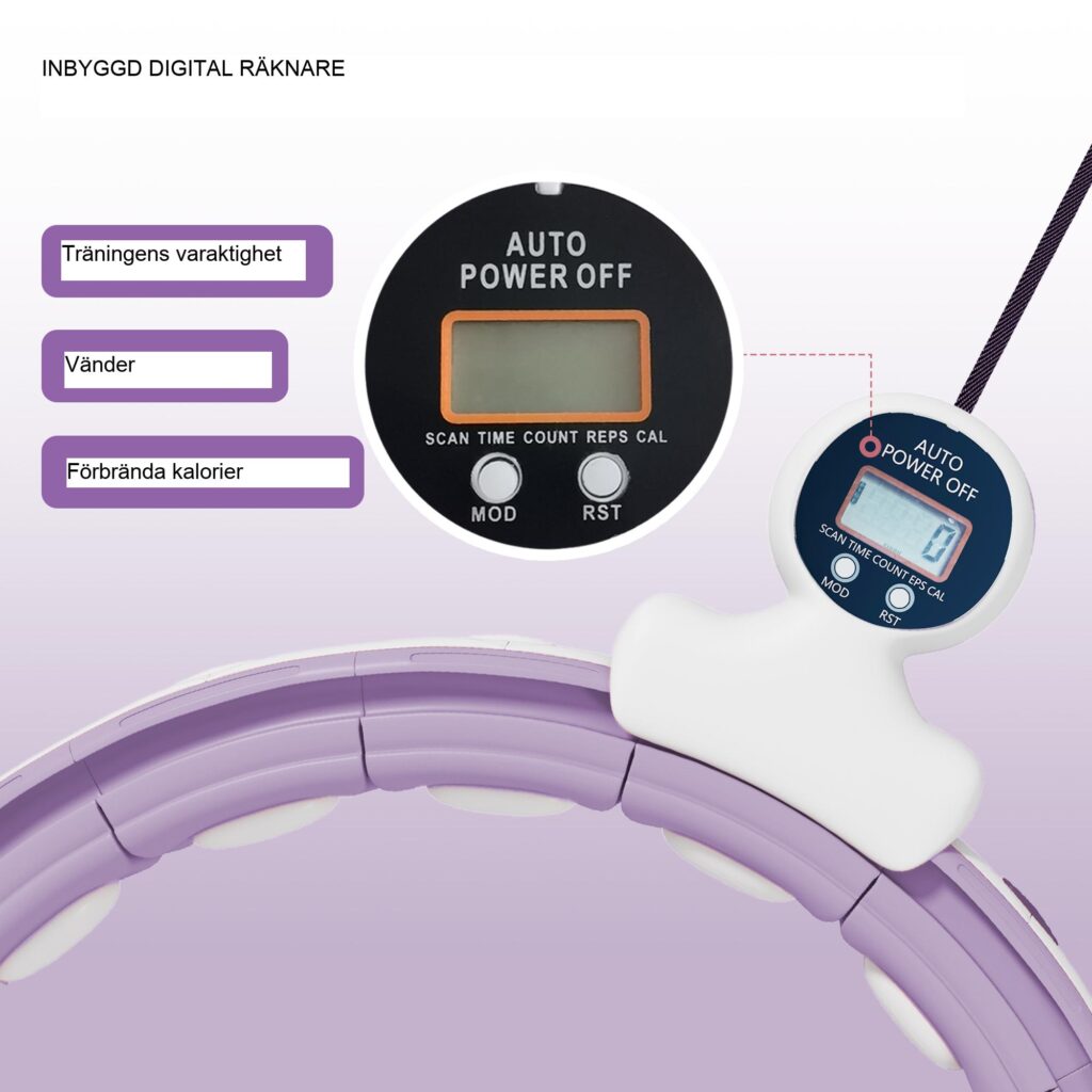 Smart Silent Hula Hoop med Weight Ball Counter - Effektiv midjemassage och justerbar design