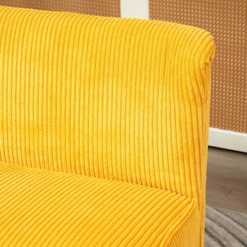 2-sits soffa | Extra komfort och robust konstruktion | Gult manchesterliknande polyesterskum | Tyg som är lätt att rengöra