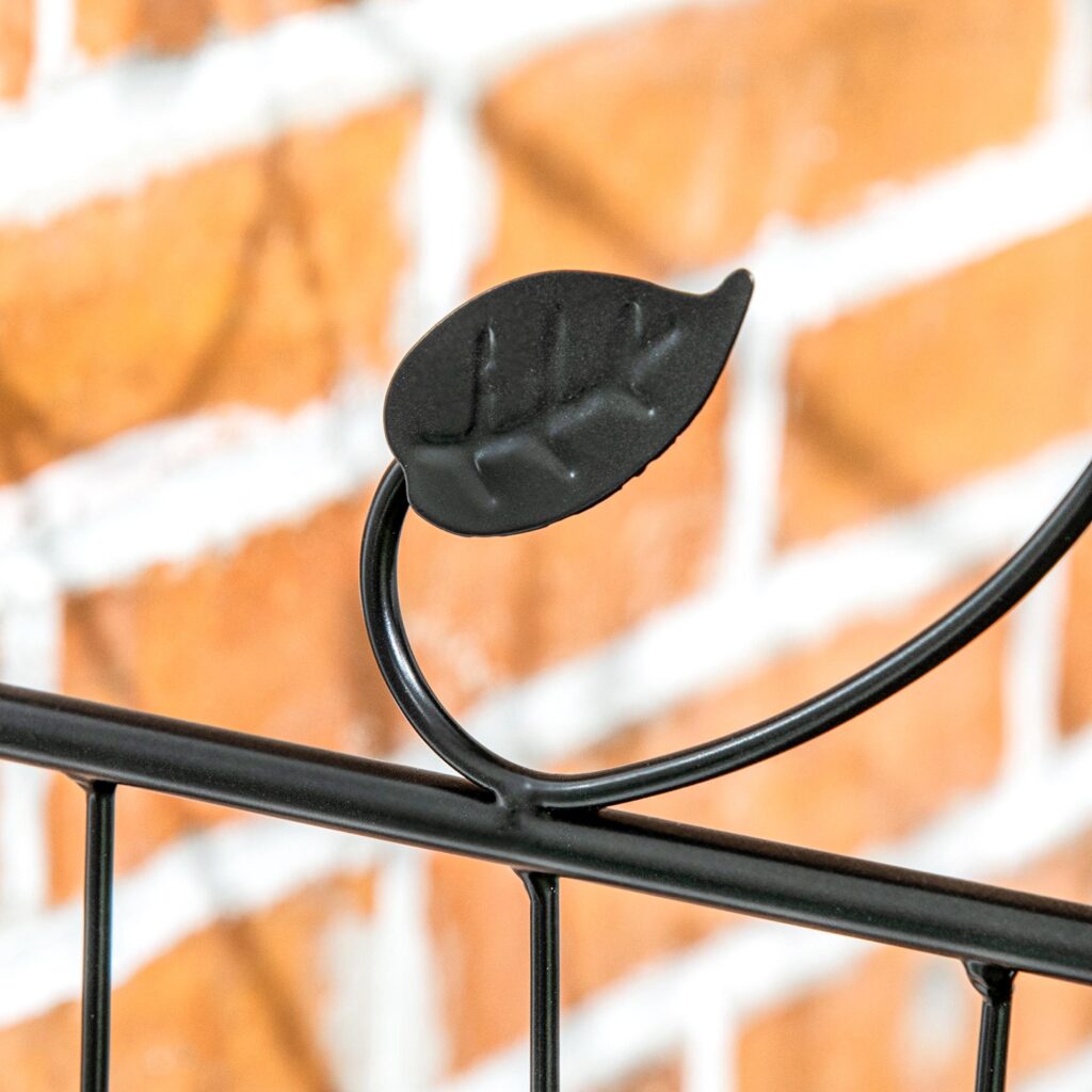Elegant dekorativt trädgårdsstängselset med snabb och enkel installation - 4-panels nätstaket för trädgård, balkong eller terrass