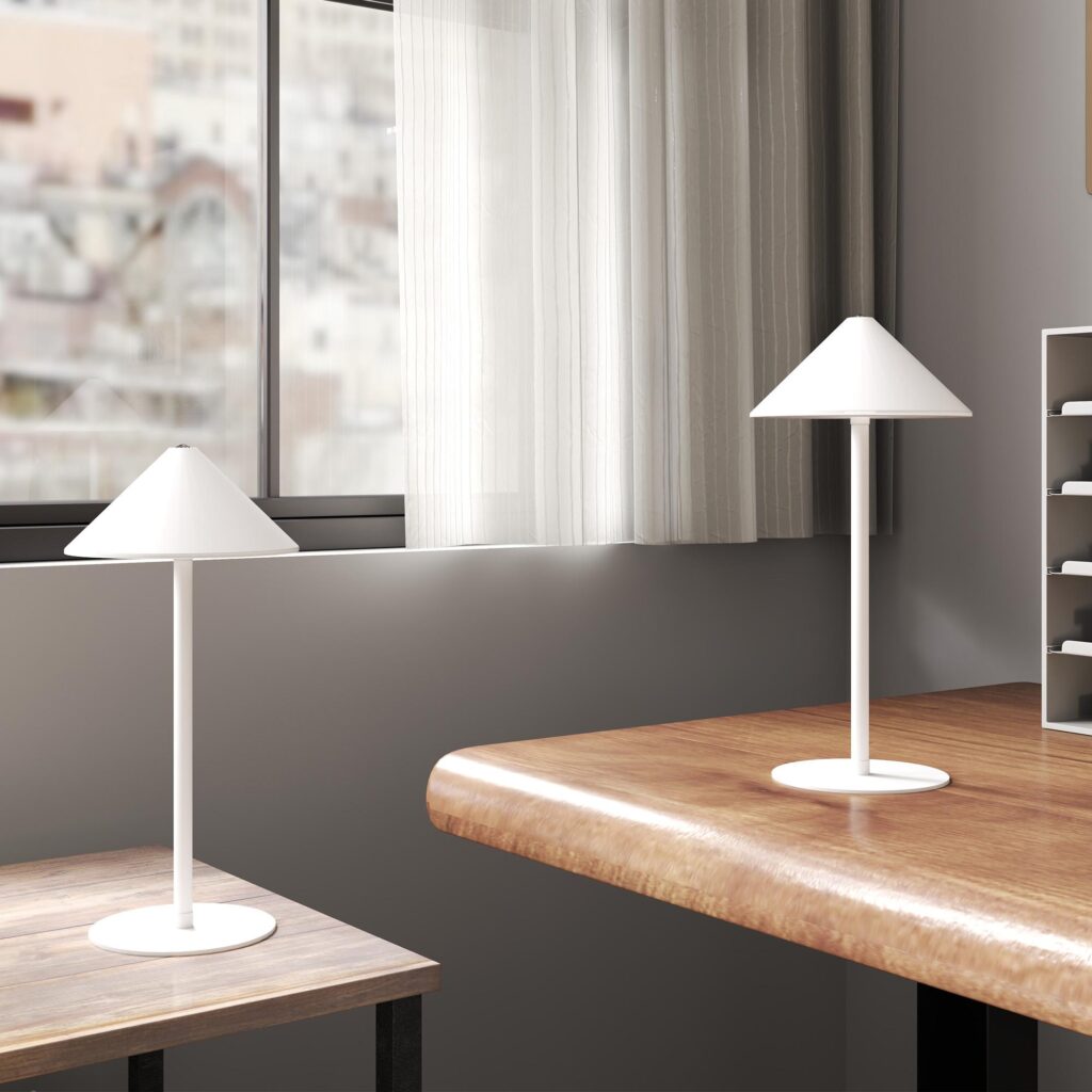 Set med 2 uppladdningsbara bordslampor med justerbar belysning och touchkontroller via USB-A/C