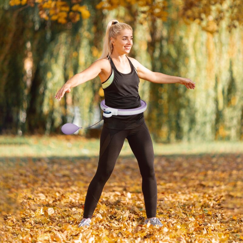 Smart Silent Hula Hoop med Weight Ball Counter – Effektiv midjemassage och justerbar design