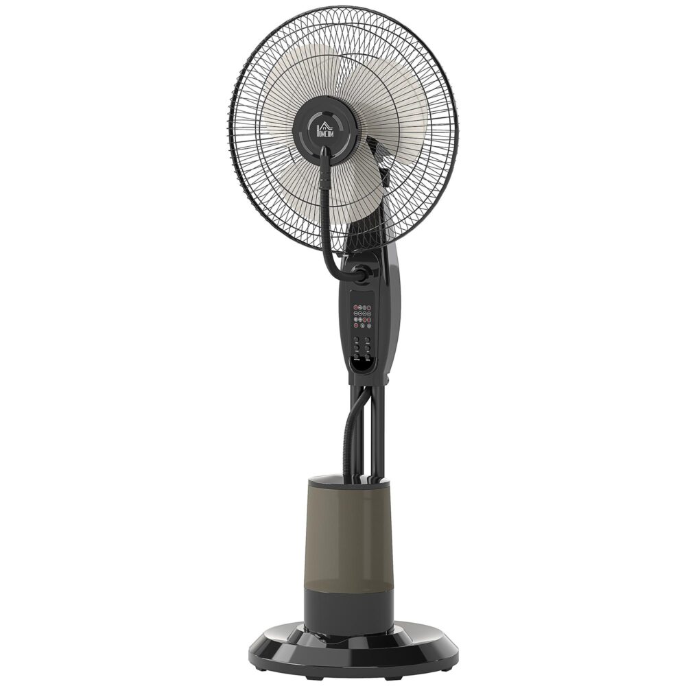 Avancerad ultraljudskylningspiedestalfläkt med dimma och oscillation, fjärrkontroll, 3,2L vattentank, timerfunktion, 70° vridbar, viloläge