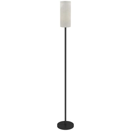 Golvlampa med tygskärm och E27-sockel, med bekväm fotpedal för enkel användning och snabb montering, kompatibel med olika glödlampor för mångsidig belysning