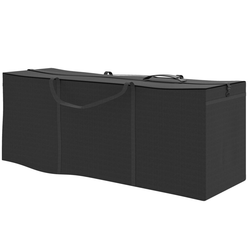 Vattentät UV-beständig 600D Oxford Garden Cushion Förvaringsväska med extra stor kapacitet, tvåvägs dragkedja och robusta handtag – 200x60x75 cm