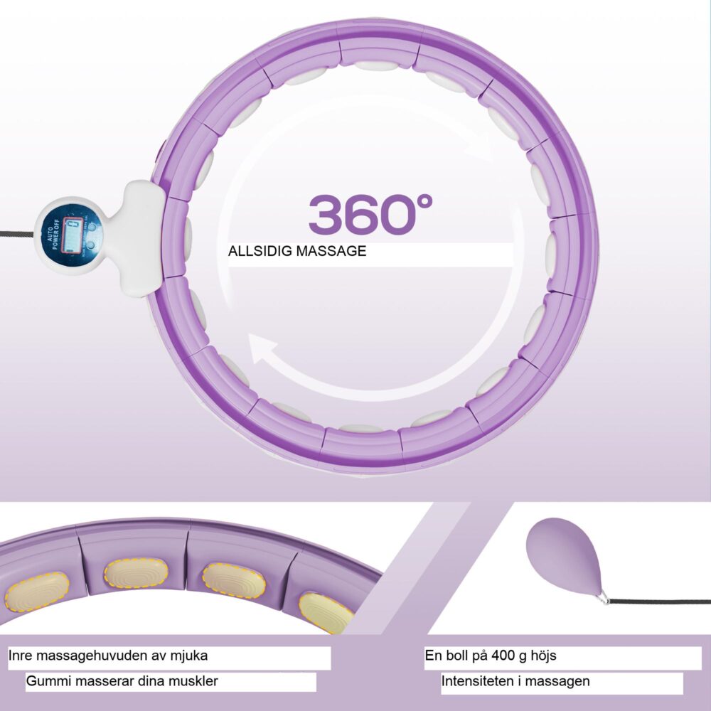 Smart Silent Hula Hoop med Weight Ball Counter – Effektiv midjemassage och justerbar design