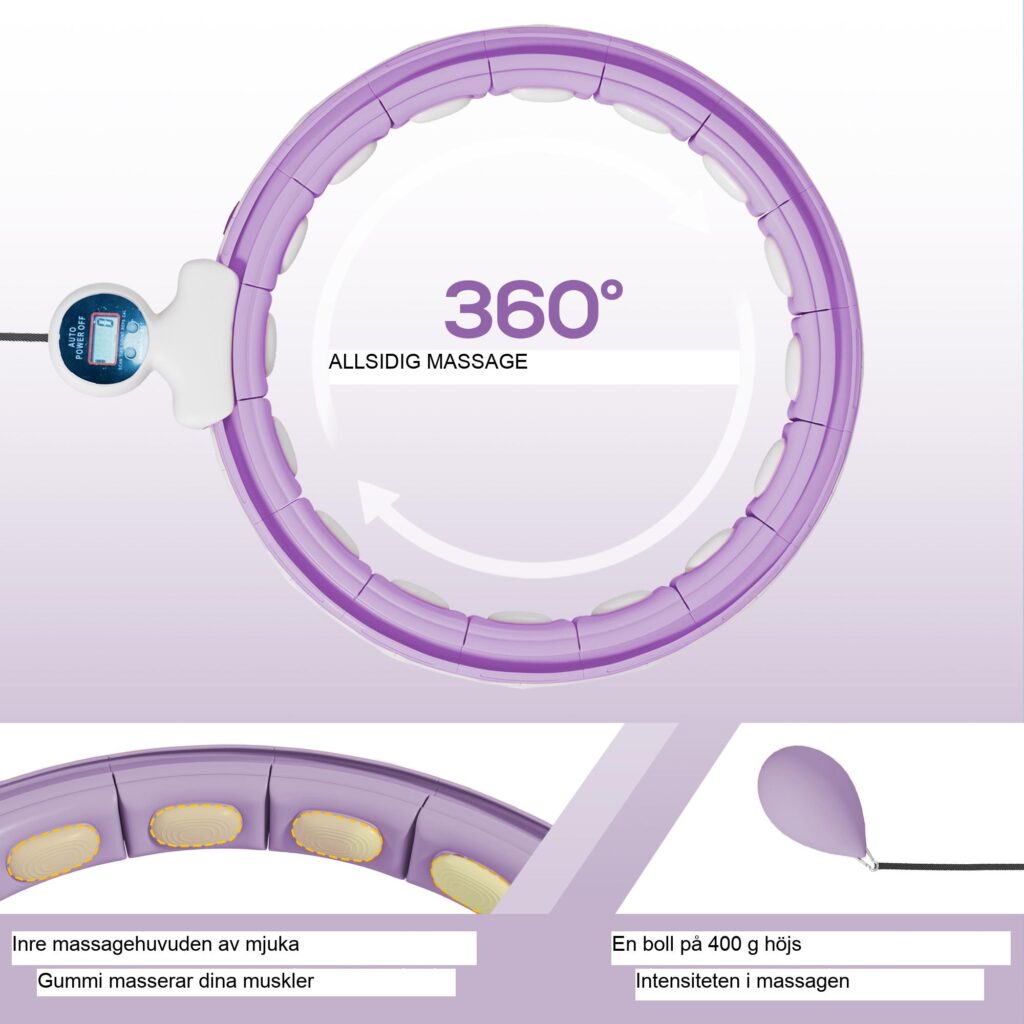 Smart Silent Hula Hoop med Weight Ball Counter - Effektiv midjemassage och justerbar design