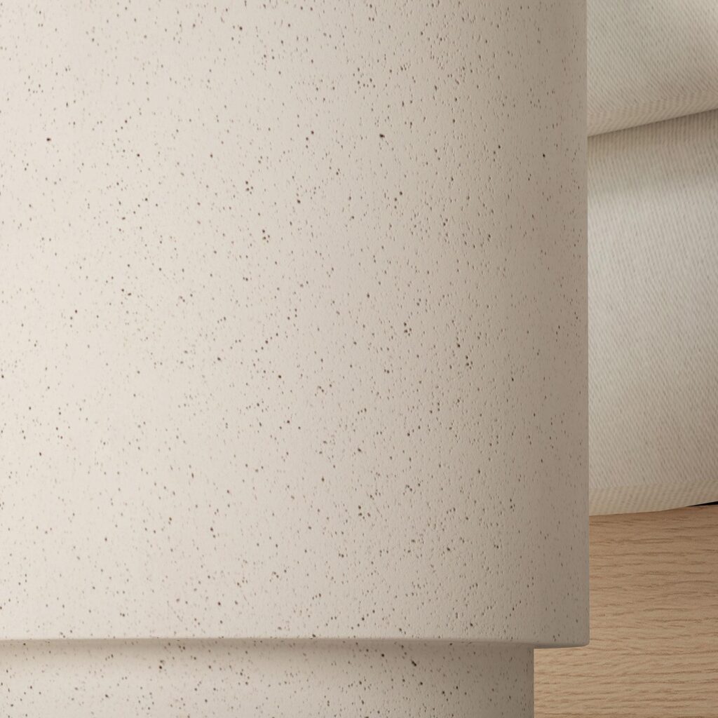 Minimalistiskt sidobord i betonglook för vardagsrum eller trädgård - mångsidig inomhus/utomhusanvändning med väderbeständig design och enkelt underhåll