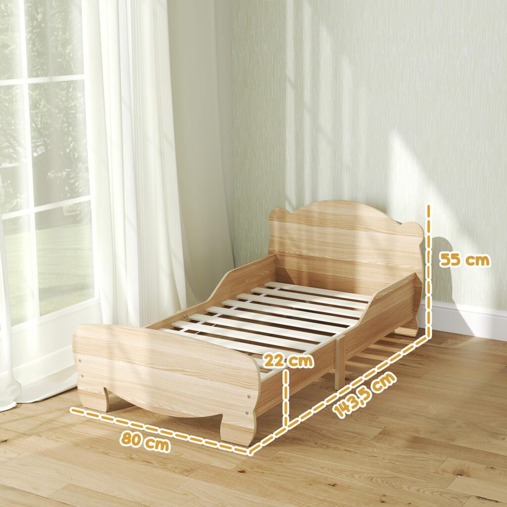 Barnsäng i massivt trä med fallskydd | Säker och hållbar - bedårande björndesign