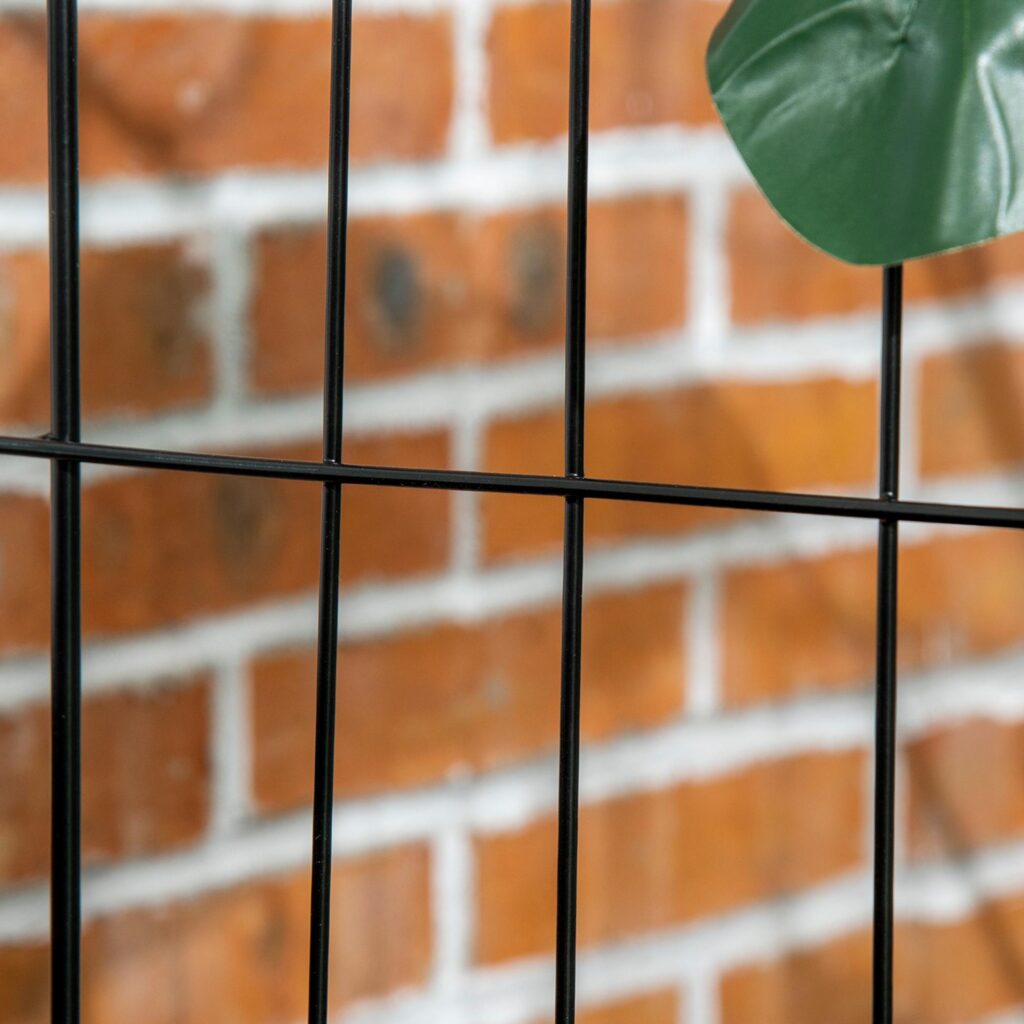 Elegant dekorativt trädgårdsstängselset med snabb och enkel installation - 4-panels nätstaket för trädgård, balkong eller terrass