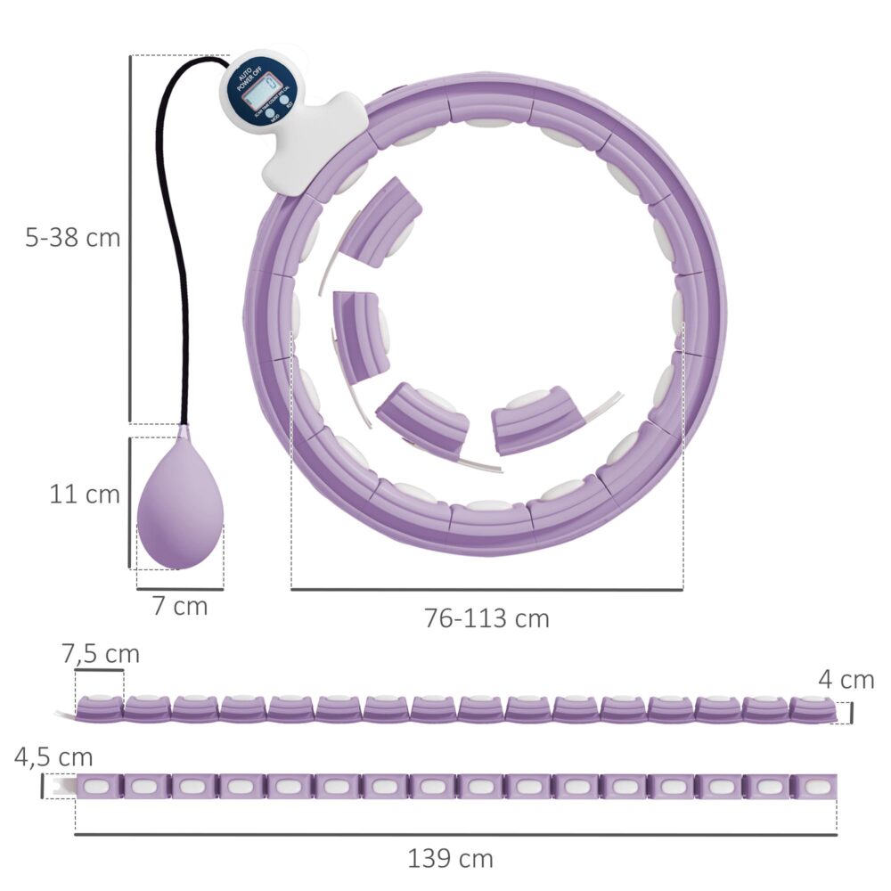 Smart Silent Hula Hoop med Weight Ball Counter – Effektiv midjemassage och justerbar design