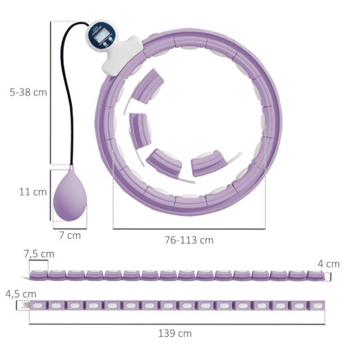 Smart Silent Hula Hoop med Weight Ball Counter – Effektiv midjemassage och justerbar design
