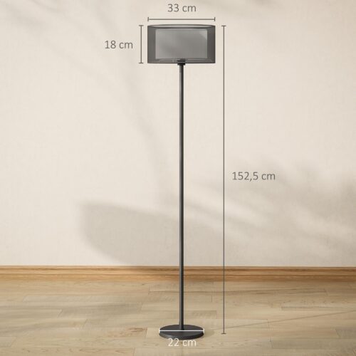 Modern tvåfärgad tyglampa golvlampa med E27-uttag, fotbrytarkontroll och enkel montering för vardagsrum och sovrum