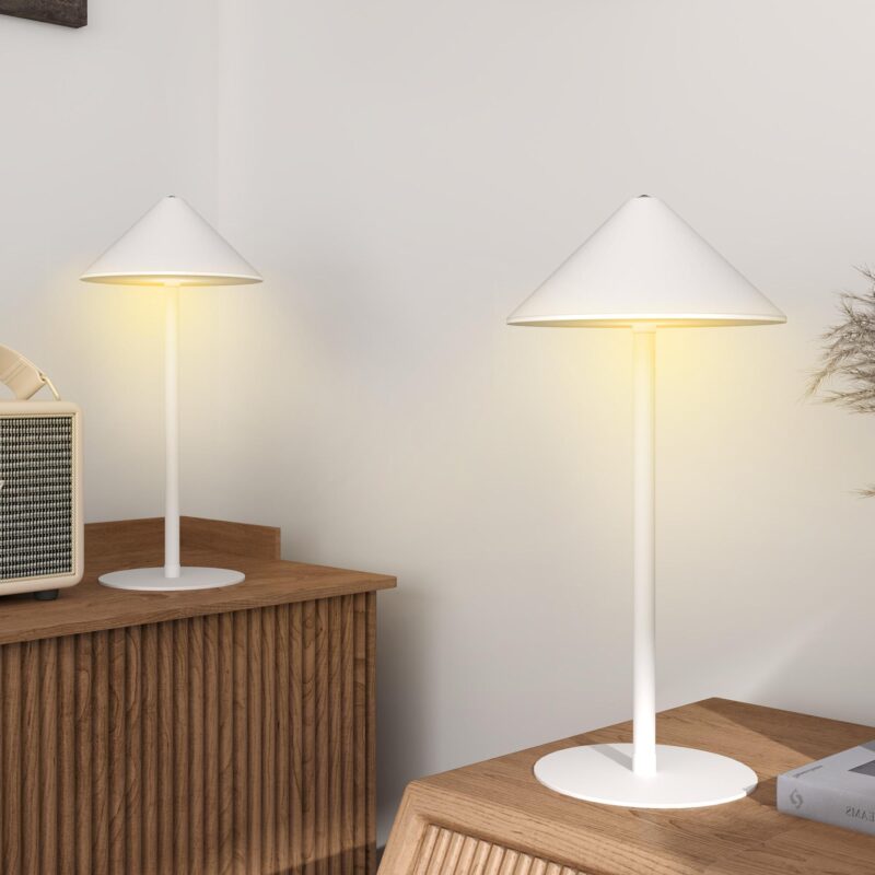 Set med 2 uppladdningsbara bordslampor med justerbar belysning och touchkontroller via USB-A/C