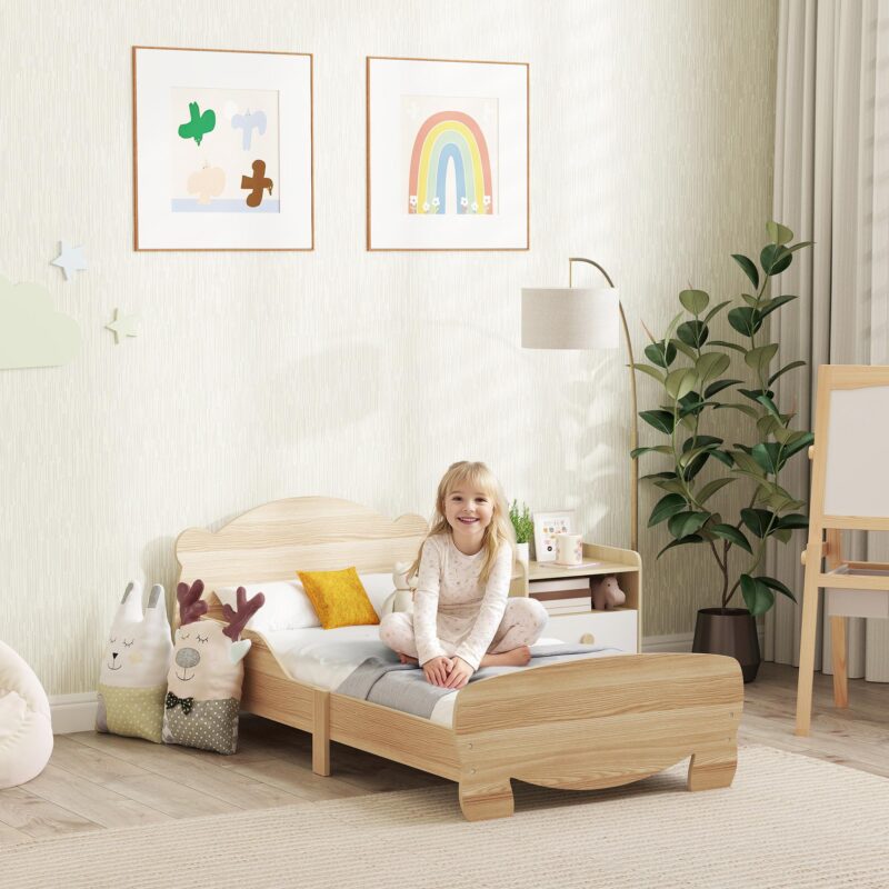 Barnsäng i massivt trä med fallskydd | Säker och hållbar – bedårande björndesign