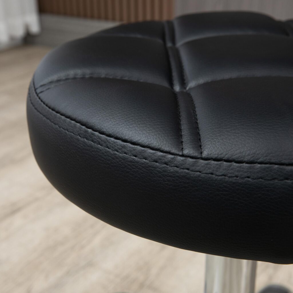 Vinsetto höj- och sänkbar svängbar arbetspall - ergonomisk och bekväm, platsbesparande design, klädsel i konstläder och TÜV-certifierad gaslyft för stabilitet
