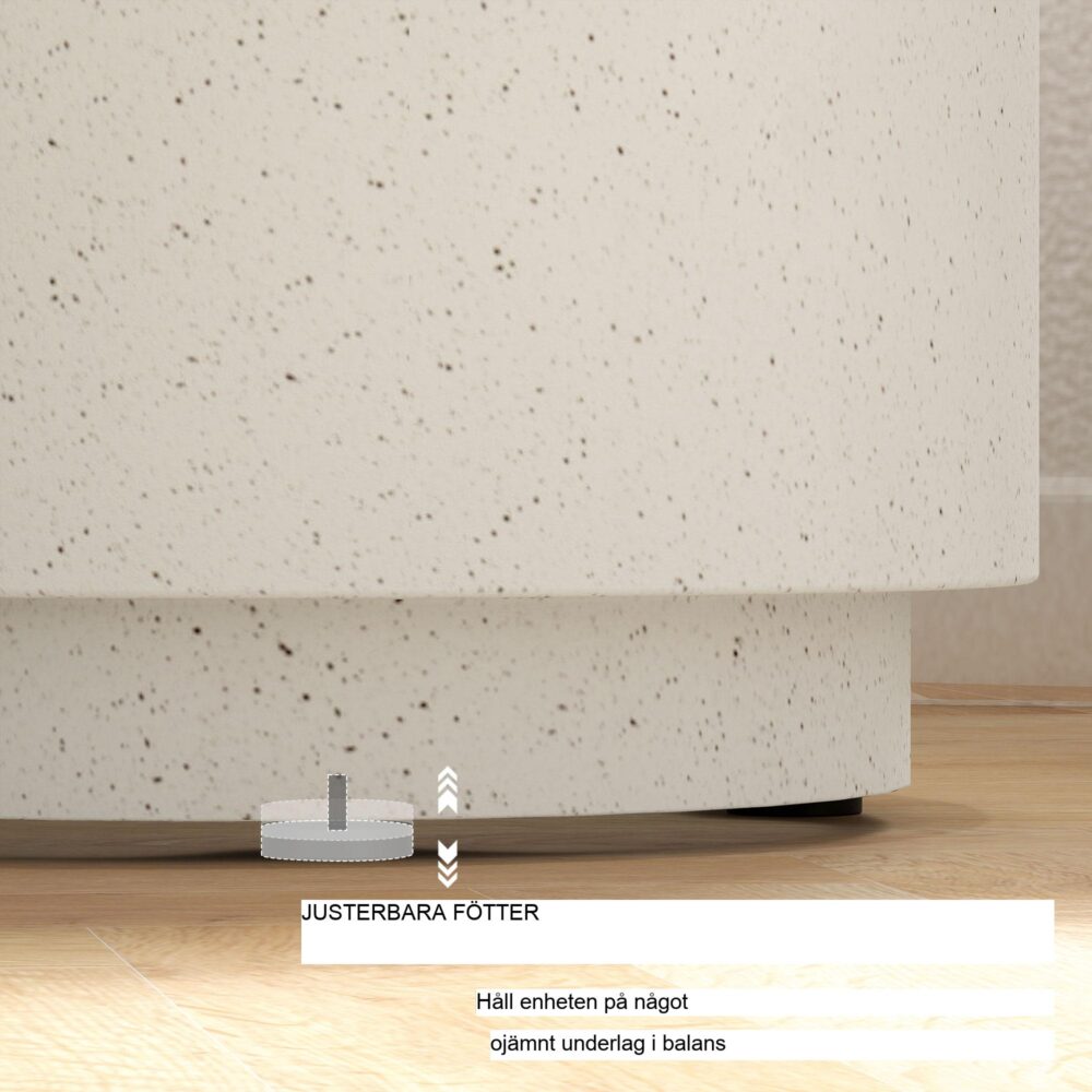 Minimalistiskt sidobord i betonglook för vardagsrum eller trädgård – mångsidig inomhus/utomhusanvändning med väderbeständig design och enkelt underhåll