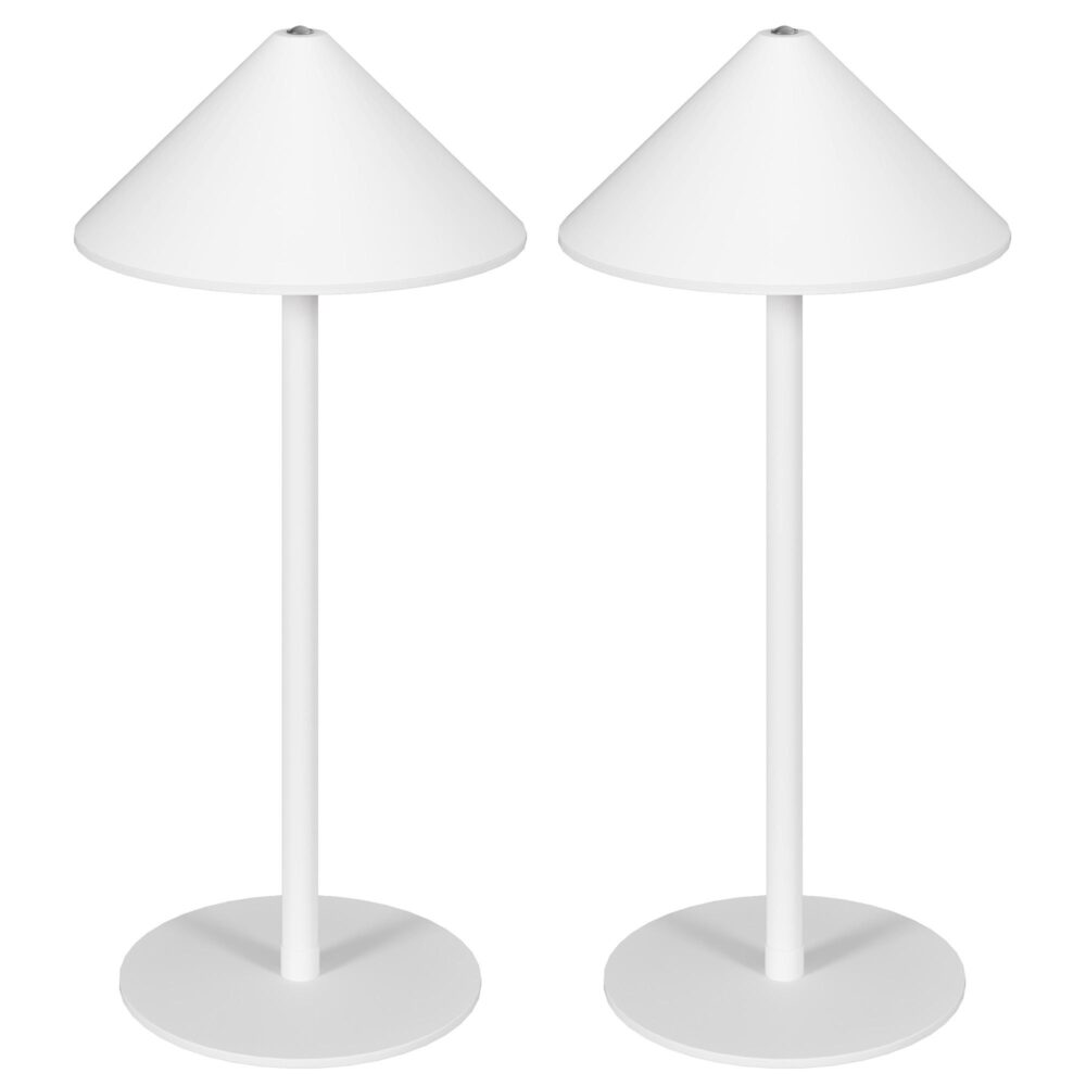 Set med 2 uppladdningsbara bordslampor med justerbar belysning och touchkontroller via USB-A/C