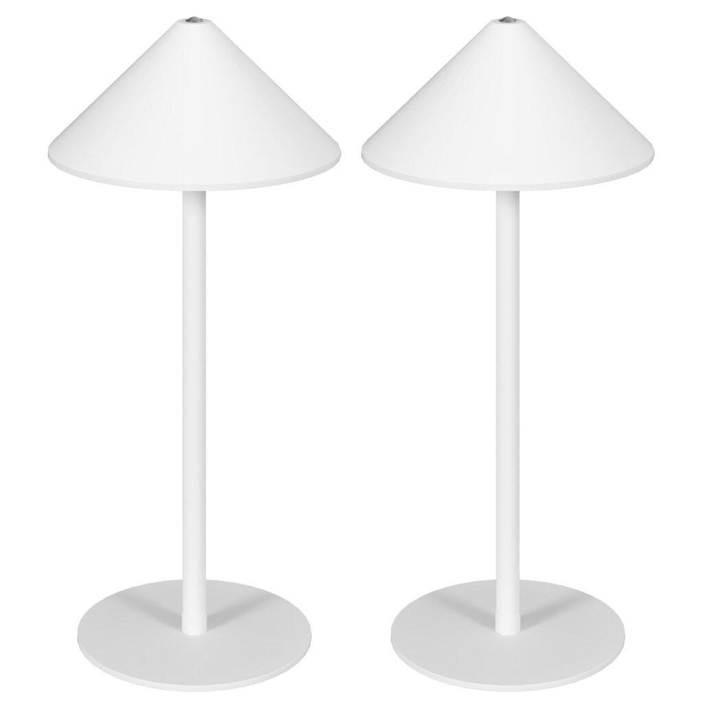 Set med 2 uppladdningsbara bordslampor med justerbar belysning och touchkontroller via USB-A/C