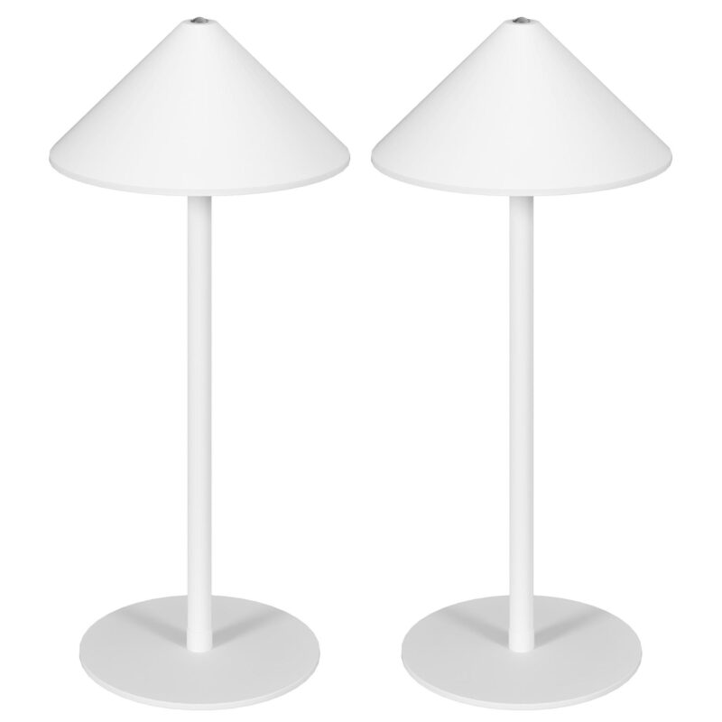 Set med 2 uppladdningsbara bordslampor med justerbar belysning och touchkontroller via USB-A/C
