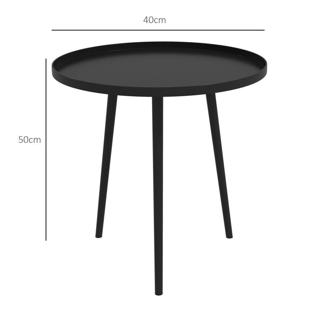 Väderbeständigt sidobord i stål med upphöjd kant - 20 kg lastkapacitet, perfekt för utomhus- och inomhusbruk