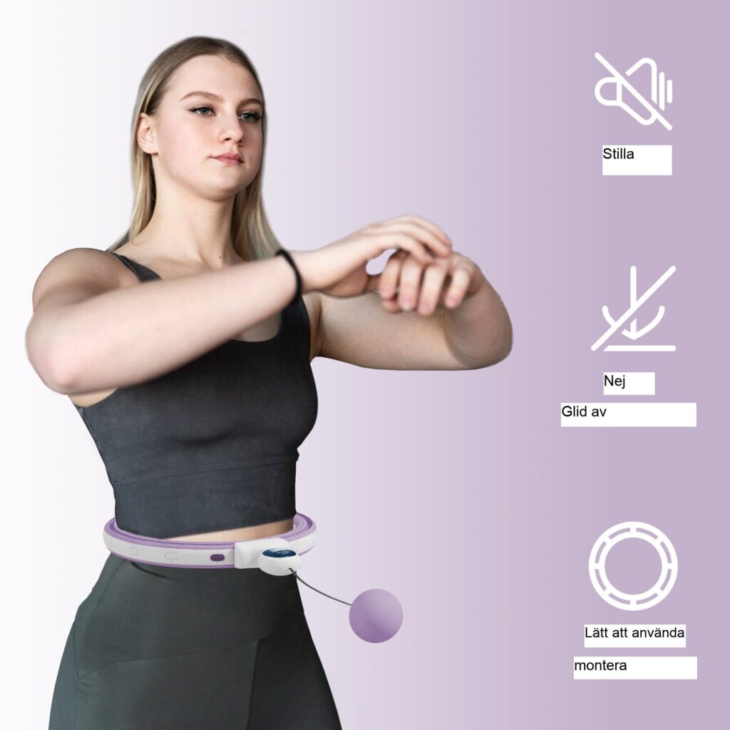 Smart Silent Hula Hoop med Weight Ball Counter - Effektiv midjemassage och justerbar design