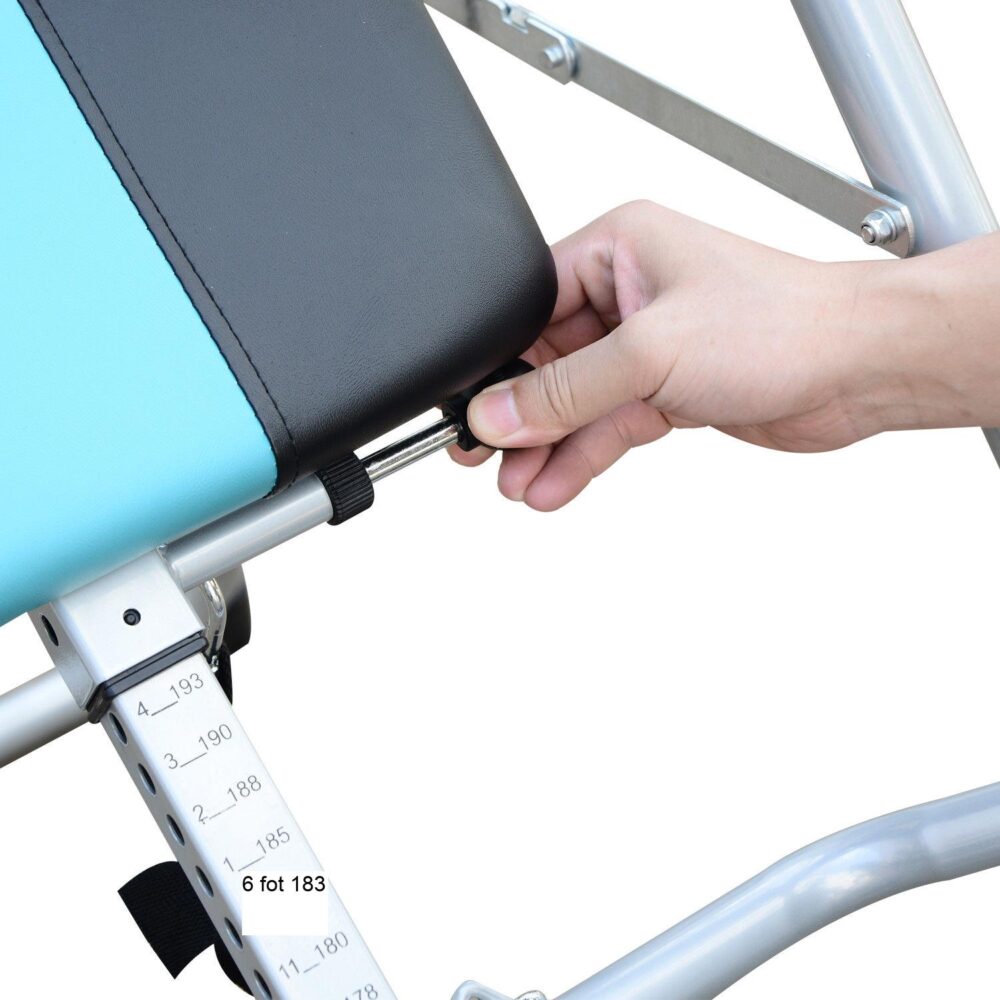 Fällbart inversionsbord med justerbart säkerhetsbälte för lindring av ryggsmärtor – Slitstark stålram och platsbesparande design