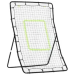 Baseball Rebounder - Portabelt Reboundnät & Pitchbacknät för Baseboll och Softboll - Robust Stålram med Målzon - Svart