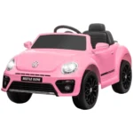 Volkswagen Bubbla Elbil för barn 12V - Rosa med Fjärrkontroll, Musik & Mjukstart