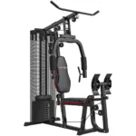 Multistation Hemmagym med 45 kg Viktmagasin, Benpress & Latsdrag – Komplett Träningsmaskin för Effektiv Hemmaträning