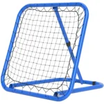 Fotbollsrebounder Justerbart Träningsnät 78x84x78cm – Hopfällbar Rebounder-vägg för Fotboll, Basket & Baseboll – Blå Metall
